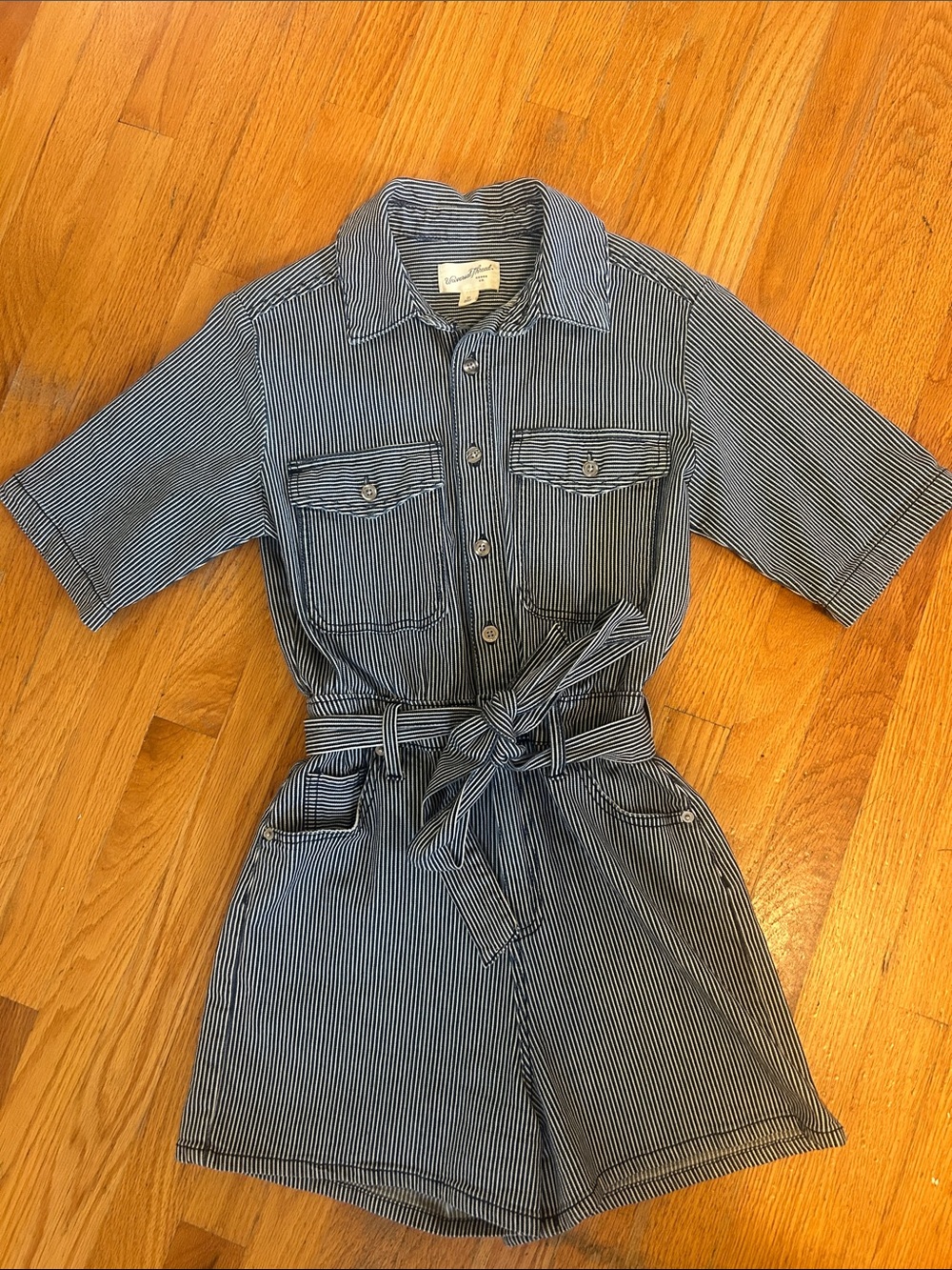 Denim shorts jumpsuit